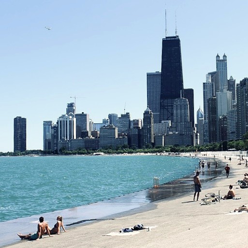 Concrete lakefront paths near the Gold Coast