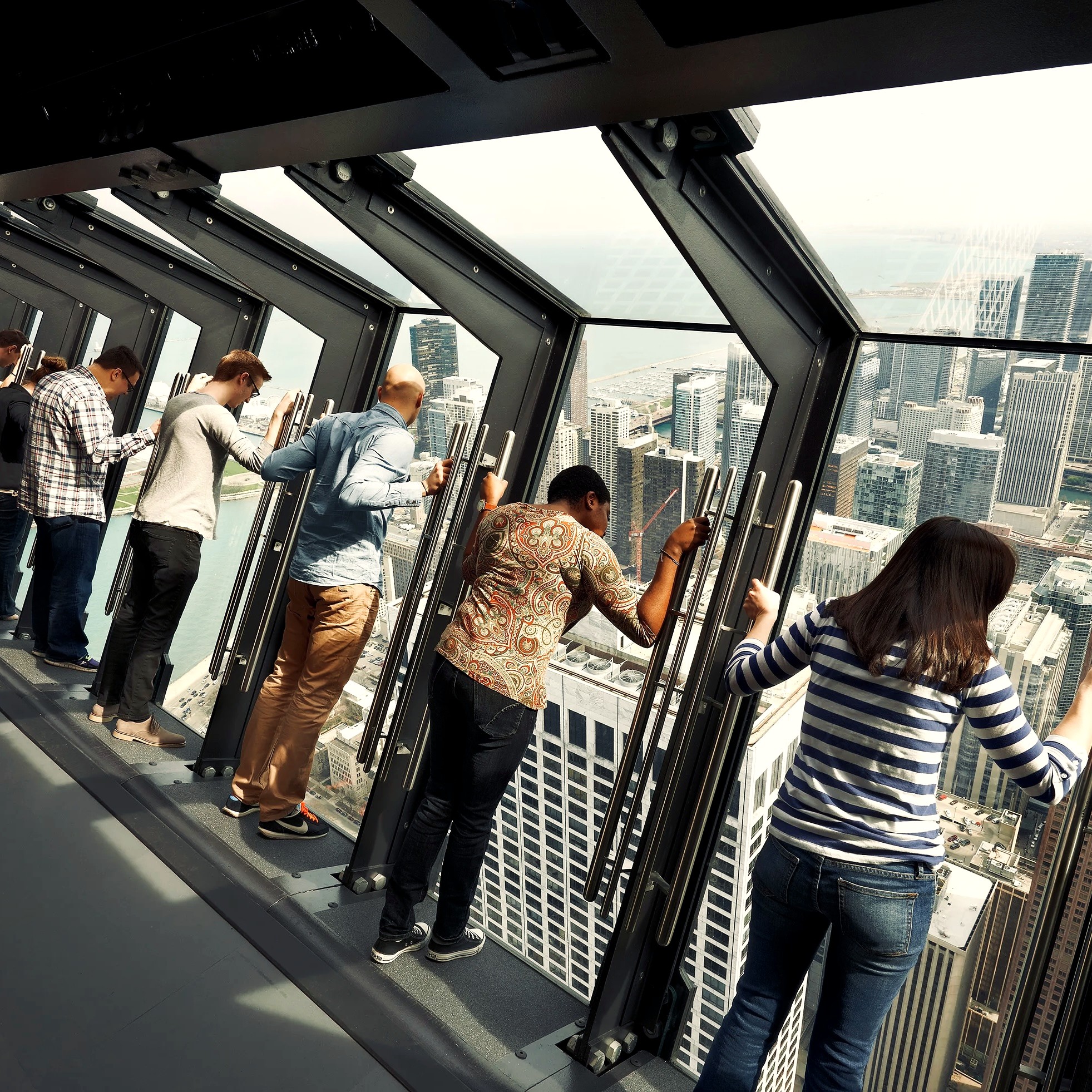 John Hancock building overlooking the neighborhood