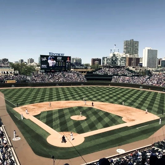 Wrigley Field in Lake View