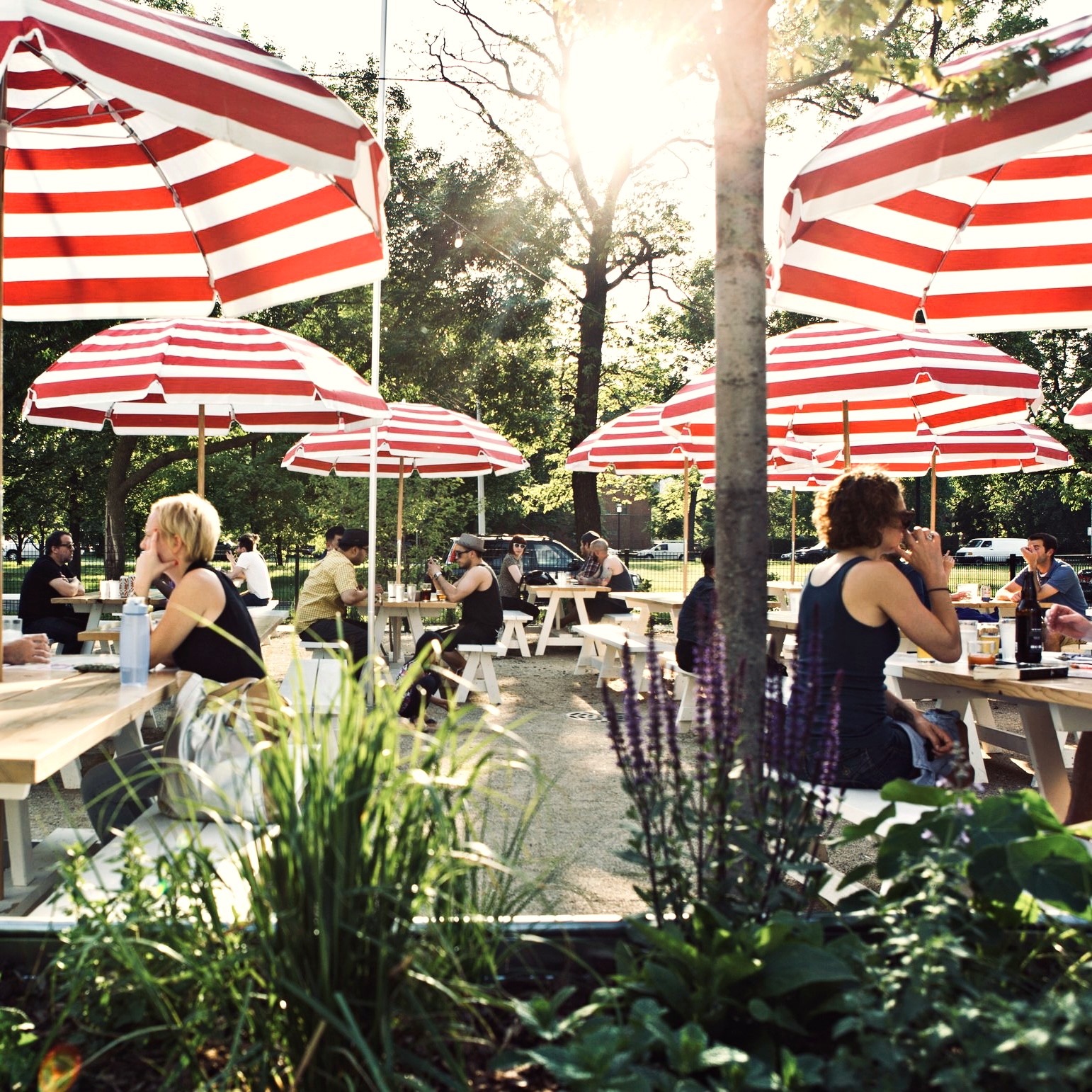 Parson's Chicken & Fish patio in Logan Square