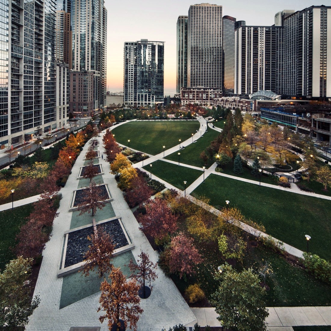 Lakeshore East Park in New East Side