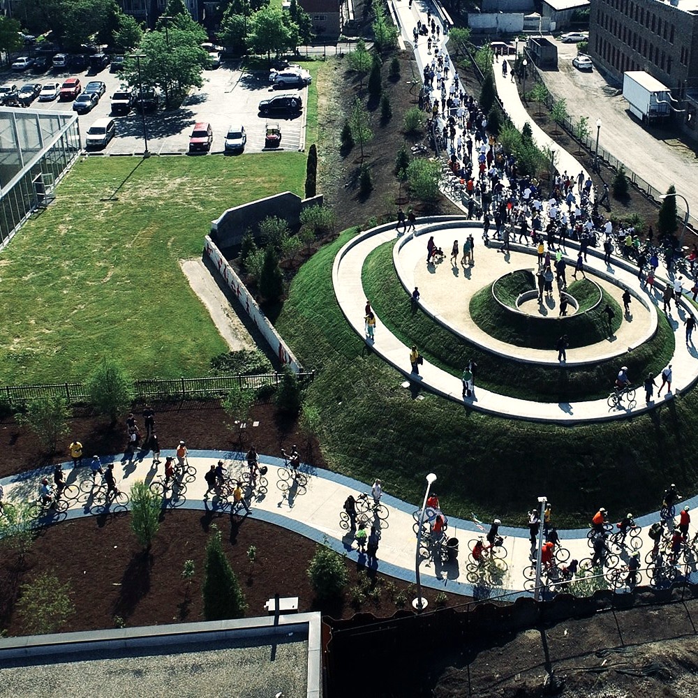 The 606 Bloomingdale Trail near West Town