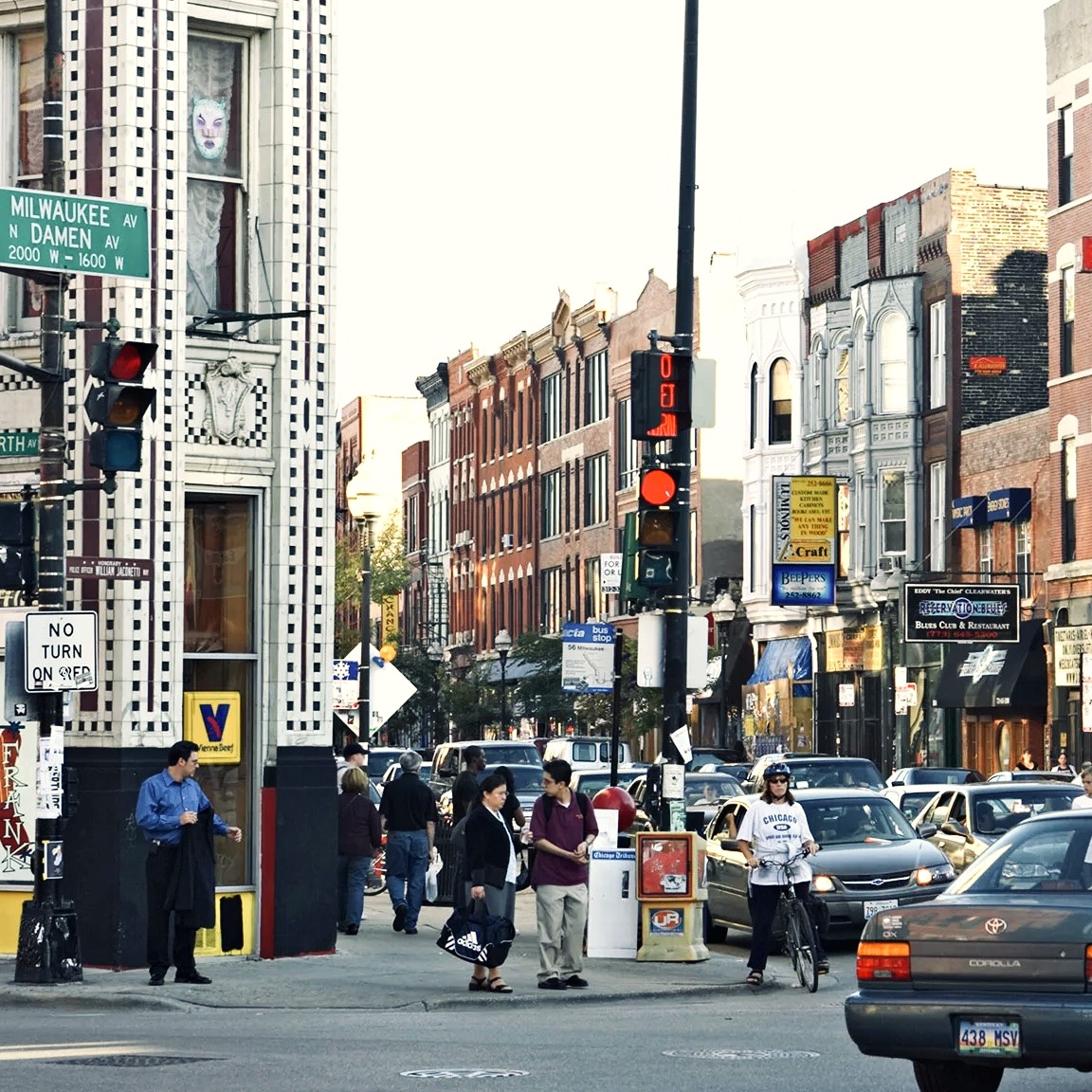 Wicker Park six corners intersection